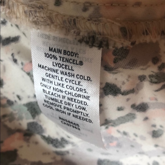 Treasure & Bond Girls Beige Green Splatter Dress M - Picture 5 of 6